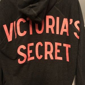 Victoria's Secret Tops - Grey and coral/pink Victoria Secret hoodie NWOT Victoria's Secret Tops - Grey and coral/pink Victoria Secret hoodie NWOT